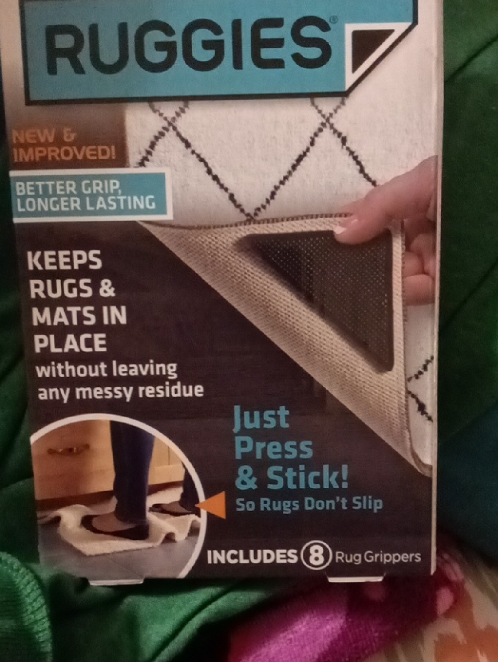 White Rug Grippers - Pack of 8